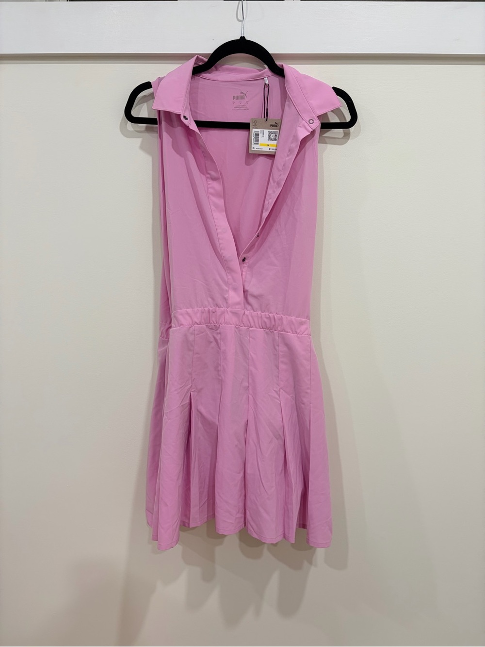 Puma Pink Sleeveless Polo Tennis Dress
